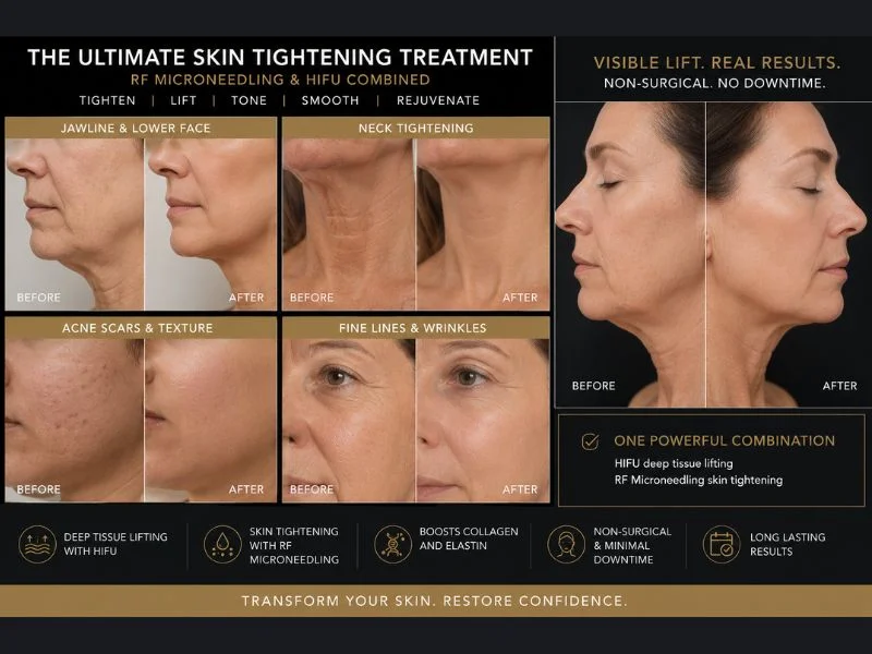 Results of combined treatment for the ultimate skin tightening treatment Busby