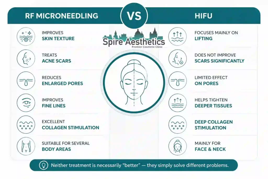 RF Microneedling vs HIFU: Which Treatment Gives Better Results Busby?